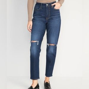 High-Waisted OG Straight Ripped Ankle Jeans for Women NWT
